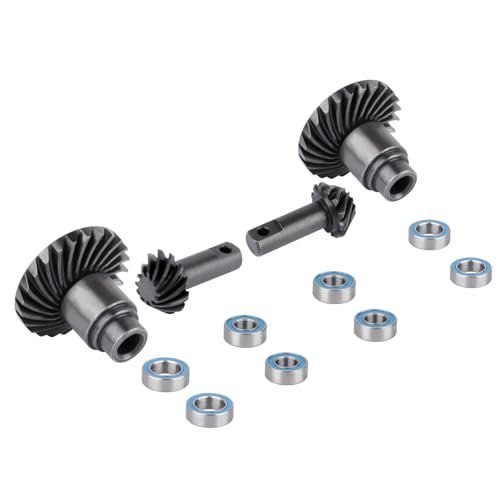 Steel 12T/24T Pinion Gear Differential Helical Gear Set Front Rear Axle Gears for TRX4M Bronco Defender K10 F-150 High Trail Upgrades 1/18 RC Crawler