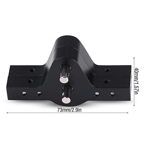 Metal Transfer Case for RC Crawlers, RC Gearbox Easy Install Anti-Rust Black for Axial SCX10, D90, D110 (1/10 Scale)