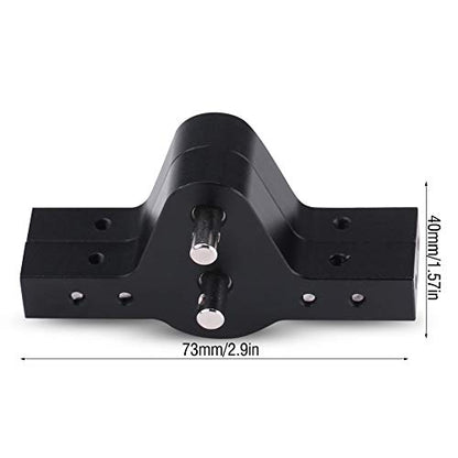 Metal Transfer Case for RC Crawlers, RC Gearbox Easy Install Anti-Rust Black for Axial SCX10, D90, D110 (1/10 Scale)