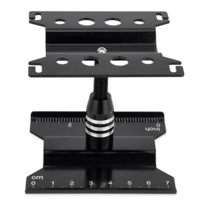 Aluminum Repair Station Work Stand Assembly Platform 360 Degree Rotating for 1/16 1/18 1/24 RC Crawler Axial SCX24 Traxxas TRX4M (Black)