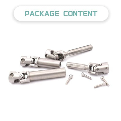 Stainless Steel Center Drive Shafts for Redcat Ascent-18 1/18 RC Car | Front and Rear Drive Shaft,CNC Machined,Ascent-18 1/18 RC Crawler Upgrades Parts,Rust Resistant,High Strength