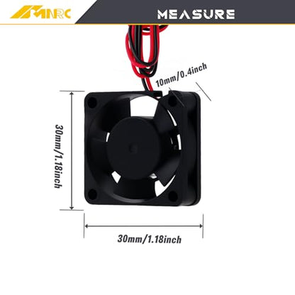 3Pcs Plastic 30mm 3010 RC Car Brushless Motor Heatsink ESC Cooling Fan DC 5V for HSP HPI Wltoys Himoto Tamiya Redcat 1/8 1/10 1/12 Scale 540 550 Motor Upgrades Part