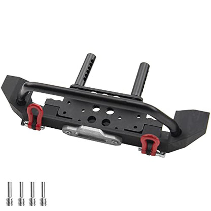 ShareGoo Metal Bumper with Tow Trailer Compatible with Axial SCX10 90046 90047 Traxxas TRX-4 Redcat Gen8 1/10 RC Crawler Car (Front Bumper) - style: Front Bumper