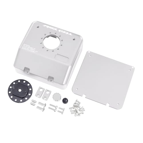 H10 Aluminum Alloy Simulated Cell Receiver Equipment Box Electric Box Fuel Tank for 1/10 RC Crawler Car Vanquish H10 Optic LCG Upgrade Parts (Silver) - color: Silver