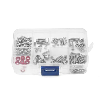 Metal Screws Set for Arrma 1/18 RC Car Granite/Typhon/Mojave Grom,RC Screw Kit,Steel Hex Screws Nuts Fastener,Replacement Repair Tools Box