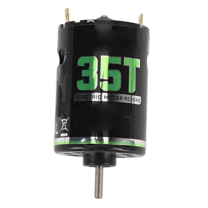 RC Brushed Motor ESC Set, 550 Brushed Motor with 30% Longer Armature High Torsion Water Built in Cooling Fan, for 1/10 Scale RC Crawler Car (35T) - size: 35T