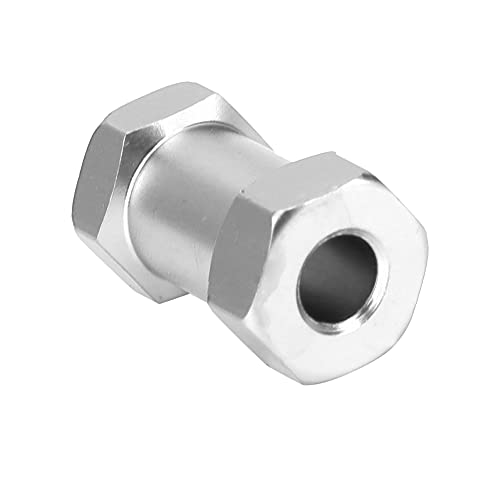 Generic 20mm Extension Wheel Hub Hex Drive Adapter, Durable Aluminium Alloy, Easy Install for 1/10 RC Drift Cars, 4PCS, SilverRedBlack (Silver) - color: Silver