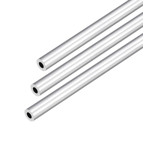 DMiotech 3Pack (8mm OD x 4mm ID) 6063 Aluminum Round Tube 300mm Length Industry Metal Tubing for Machinery Frame Construction DIY Projects - size: 8mm x 4mm x 300mm