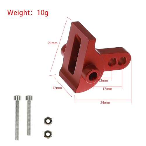Aluminum AR45 Axle Link Riser Adjustable Rear Anti-Squat Mount for 1/10 RC Crawler SCX10 III AR45P LCG Chassis Comp Builds (Black)