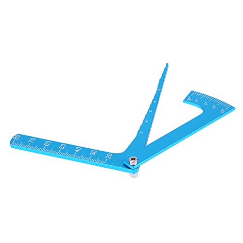 RC Camber Gauge, Aluminium Alloy RC Car Camber Tool Adjustable Ruler Adjusting Height and Wheel Rim Camber Tool for DIY (Blue)