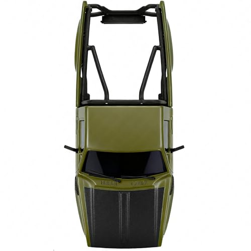 SCX24 Body, 1/24 Pickup Hard Body Shell with Bed Rack, RC Truck Body for Axial SCX24 C10 Bronco Wrangler Base Camp 4Runner, Scale RC Crawler Accessories (Yellow) - color: Yellow