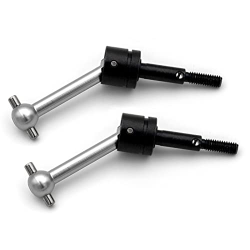GoolRC 4PSC RC Drive Shaft, Tamiya Upgrades Drive Shaft Metal Universal CVD Drive Shaft Dogbone Joint Replacement for Tamiya TT01 TT02 1/10 Remote Control Car - color: Silver