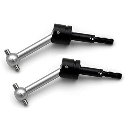 GoolRC 4PSC RC Drive Shaft, Tamiya Upgrades Drive Shaft Metal Universal CVD Drive Shaft Dogbone Joint Replacement for Tamiya TT01 TT02 1/10 Remote Control Car - color: Silver