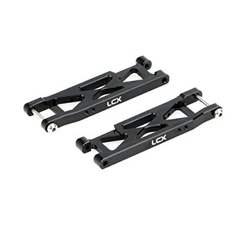 LCX Racing RC Car CNC Machined Aluminum Heavy Duty Rear Suspension Arm Set for LOSI 1/16 Mini-B Buggy 1/18 Mini-T 2.0 Stadium Truck, Upgrades Parts Accessories (Rear Arm Set)