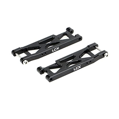 LCX Racing RC Car CNC Machined Aluminum Heavy Duty Rear Suspension Arm Set for LOSI 1/16 Mini-B Buggy 1/18 Mini-T 2.0 Stadium Truck, Upgrades Parts Accessories (Rear Arm Set)