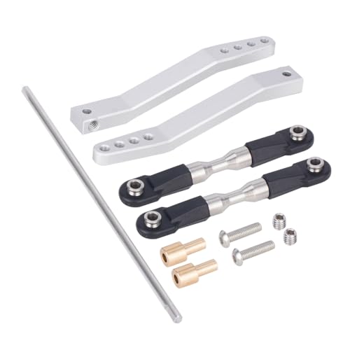 Metal Rear Sway Bar Anti-roll Set for 1/10 Axial Wraith RR10 Yeti Rock Crawler Car (Silver) - color: Silver