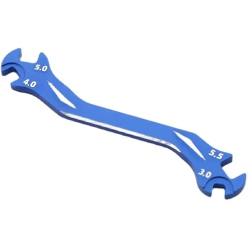 for 4 in 1 Special Tool Wrench 3/4/5/5.5MM Turnbuckles Nuts Multifunction Rc Car Off-Road Tracked Vehicles Parts Accessories and Upgrades RC Car DIY Parts(Blue) - color: Blue