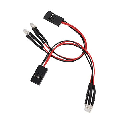 RC Car LED Light Kit, 2Pcs Universal Modified LED Light for Axial Scx24 for 1/24 1/18 Scale Remote Control Car White Light