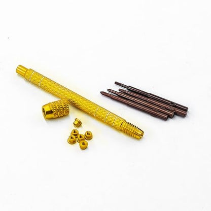 1/30 RC Screwdrivers Set H1.3 Hex T4 Plum Phillips 1.5mm 2.0mm Precision Bits With M2 Nuts Screw Driver Repair Tool Kit For 1:30 1:32 Crawler Car Axial SCX30 0.7" Tires Wheels (Glod) - color: Glod
