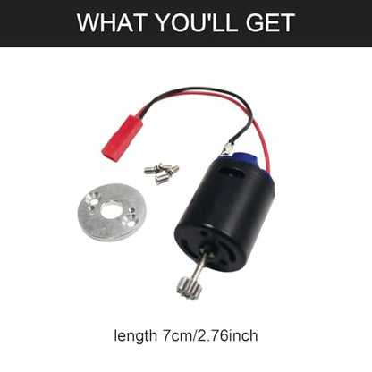 Yiju RC Car Motor Powerful 370 Brushed Motor with Holder Base Remote Control Vehicle Accessories Sturdy Metal Components Spare Parts Replacement Suitable, Style C - size: Style C