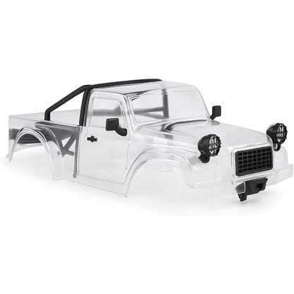 1/18 RC Car Body Shell, Pickup Truck Casing Compatible with TRX4M Defender, Bronco & Wrangler, ABS Impact-Resistant Upgrade Parts for 1/18 RC Crawler (Clear Body) - color: Clear Body