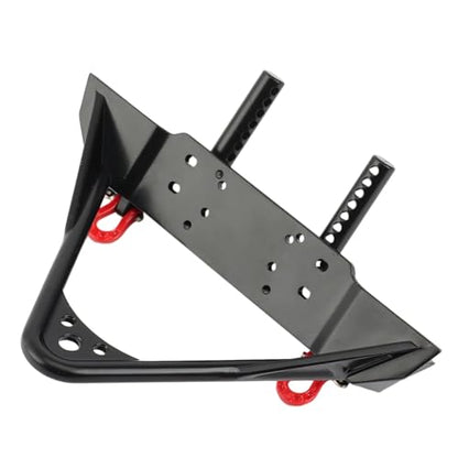 Rc Bumpers Compatible with Axial SCX10 90046 SCX10 III AXI03007 for Traxxas TRX4 1/10 RC Crawler Car Parts Metal Front and Rear Bumper with Lights