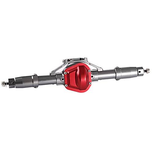 1:10 Rock Crawler Axle, Aluminum Alloy Front and Rear Axle for Axial SCX10 RC Crawler Car (Titanium) - color: Silver