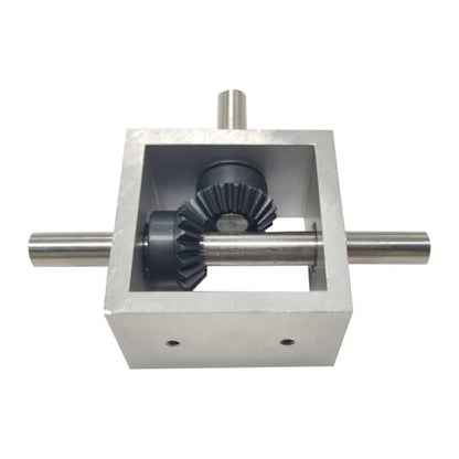 1:1 Right Angle Bevel Gearbox 1.5 Module 20 Teeth 90° Angle Drive Steering Gear Device Simple Mechanical DIY Module with 10mm Shaft - size: 10mm shaft, style: 1 output shaft