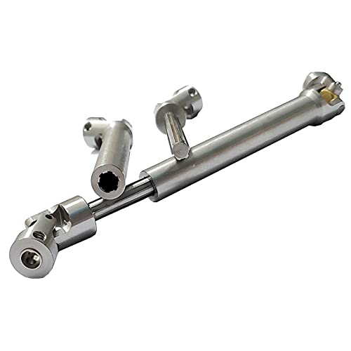 2Pcs Stainless Steel Drive Shafts 112-165mm for 1/10 RC Crawler | 4.4inch-6.47inch,Copper joint,Sturdy,Silver - size: 112mm-165mm