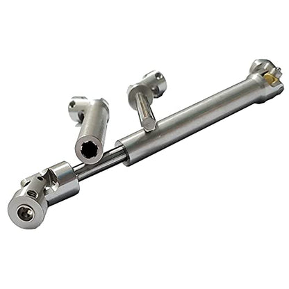 2Pcs Stainless Steel Drive Shafts 112-165mm for 1/10 RC Crawler | 4.4inch-6.47inch,Copper joint,Sturdy,Silver - size: 112mm-165mm