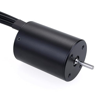 Waterproof 3650 3900KV Brushless Motor with 60A ESC Program Card Combo for 1/10 RC Car Truck Toy - color: Black-2