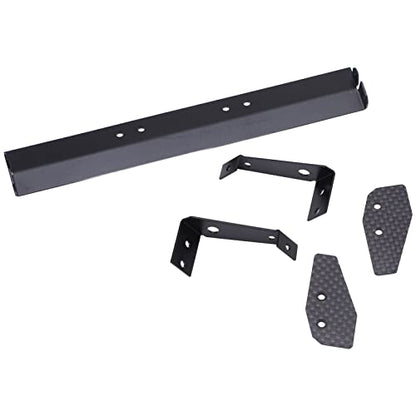 RC Rear Wing, Aluminum Alloy and Carbon Fiber Tail Spoiler with Adjustable Angle for 1/10 Remote Control Car, High Strength, Improved Aerodynamics, Downforce and Stability