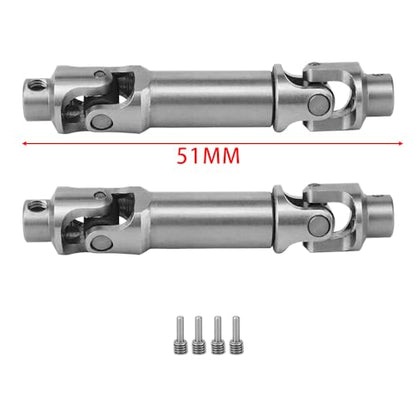 2PCS Stainless Steel Center Slider Driveshaft Set for LOSI Mini LMT 1/18 4X4 Brushed Monster Truck RTR LOS01026 Metal Upgrade Part