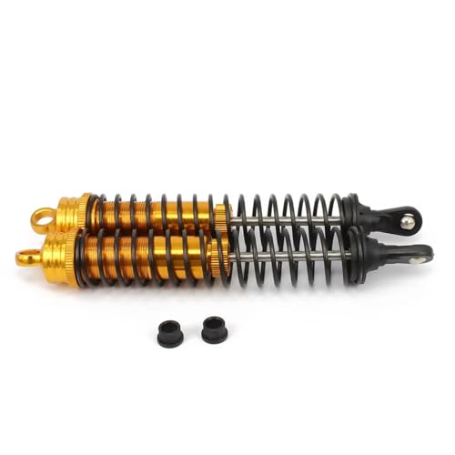 Rc Damper For Hsp For Hpi For Losi For Axial 1/8 Oil Adjustable 140mm Aluminum Shock Absorber Damper RC Car For Buggy Truck Upgraded Parts(Yellow) - color: Yellow