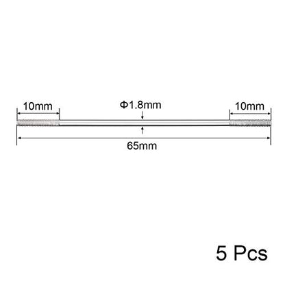 uxcell M2x65mm Pushrod Connector Stainless Steel Rod Linkage,for RC Boat,Car,Airplane,Helicopter,5pcs - size: M2x65mm