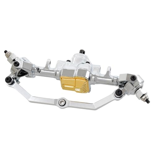 RC Front and Rear Axles Set CNC Aluminum Alloy Portal Axles Set Complete Axles Suit for 1/18 TRX4M TRX4 Redcat Ascent-18 Etc Upgrade Kit(Silver)