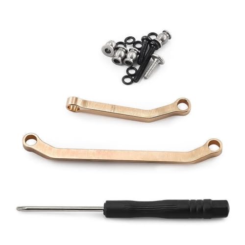 YIJU Vehicle Steering Linkage Brass Steering Rod Assembly Steering Upgrade Replacement Added Chassis Weight Improves Stability Suitable for RC Crawler Trucks Trail Runs Rough Terrain Driving