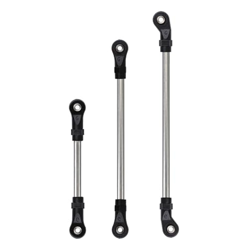 INJORA Stainless Steel Link Rod Linkage Plastic Rod End Set 312mm Wheelbase for 1/10 TRX4 RC Crawler Car - size: For 313mm TRX4