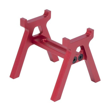 harayaa 2 Pieces RC Car Stand RC Repair Work Station Model Support Simulation Upgrade Compact Aluminum Alloy Suitable for Display Maintenance, Red - color: Red