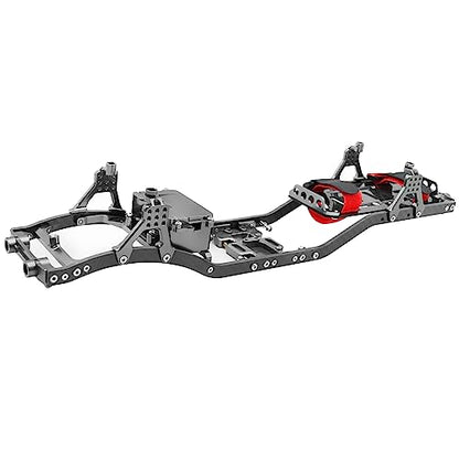 1/10 RC Crawler Carbon Fiber Girder 4MM CNC Metal Car Chassis Frame Body Kit Parts for Axial SCX10 II Rock Off Road Truck (Gray) - color: Gray