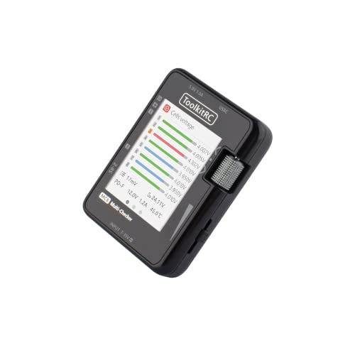 ToolkitRC MC8 Mini Size Cell Checker 32 Bit Battery Multi-Checker PWM Output PPM SBUS Readout for lipos ESC Servo Tester Tool Multi Tool with USB-C Fast Charging