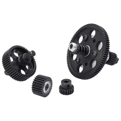 RC car Components Compatible with Axial for SCX10 1/10 RC Crawler Upgrade Parts Steel Metal Transmission Gears Set 87T Spur Gear 20T Pinion