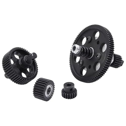 RC car Components Compatible with Axial for SCX10 1/10 RC Crawler Upgrade Parts Steel Metal Transmission Gears Set 87T Spur Gear 20T Pinion