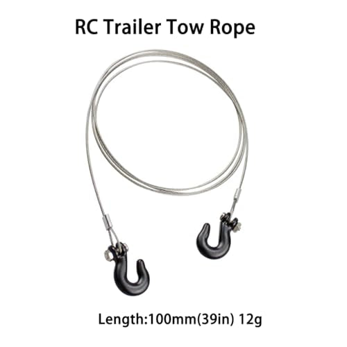 1/10 RC Crawler Tow Chain,Trailer Tow Rope,Rescue Hook Buckle for Traxxas TRX4 Axial SCX10 90046 Tamiya D90 TF2 CC01,1/10 Scale RC Accessories