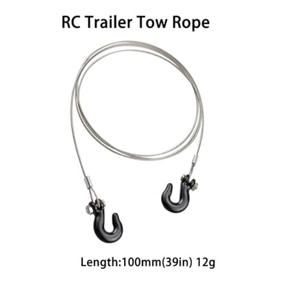 1/10 RC Crawler Tow Chain,Trailer Tow Rope,Rescue Hook Buckle for Traxxas TRX4 Axial SCX10 90046 Tamiya D90 TF2 CC01,1/10 Scale RC Accessories