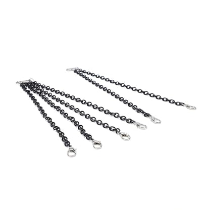 Asixxsix 2pcs Metal Trailer Chain with Tow Hook and Lobster Claw Hooks for RC Crane Model 1/50 DIY Decoration Accessories, for Crawler Climbing Car Upgrade Parts (18CM) - size: 18CM