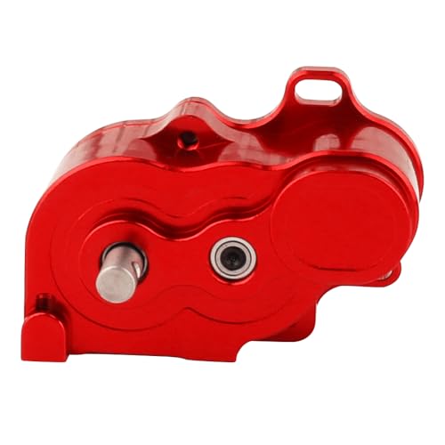 Ultra Light LCG Metal Transmission Low Speed Gearbox with Motor Gear for 1/10 RC Crawler SCX10 TRX4 TRX-4 RC4WD Capra Upgrade Part (red) - color: red