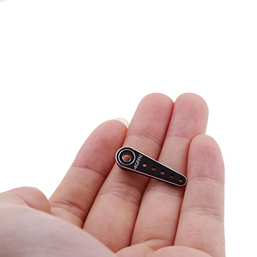 AGFRC 25T 0.71g CNC Metal Servo Horn for Micro RC (HPS06) | CNC Machined AL6061, Black, 25.33mm Length, Fits AGFRC A20/B13/A24/A27 Series Servos, For SCX24 & Mini RC