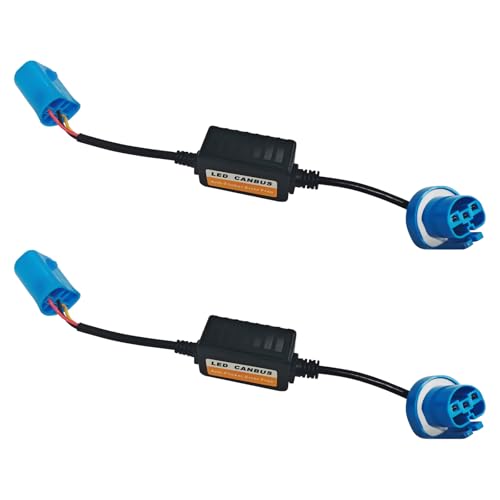 Car LED CAN Bus Decoder, 9007 Load Resistor Turn Signal Harness Adapter, Anti-Flicker Error Decoder Resistor Universal for LED Headlight Tail Light Conversion Kit (9007, 2PCS) - size: 9007