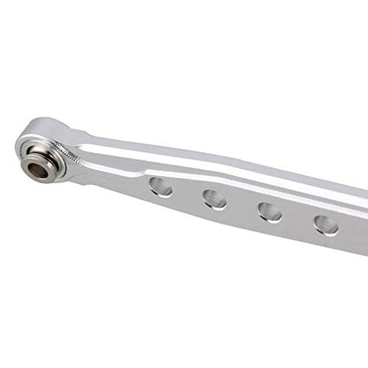 Mxfans Silver Aluminum SCX0007 SCX0010 Front & Rear Suspension Link Rod Linkage for AXIAL SCX10 Electric 4WD RC1:10 Car Set of 2